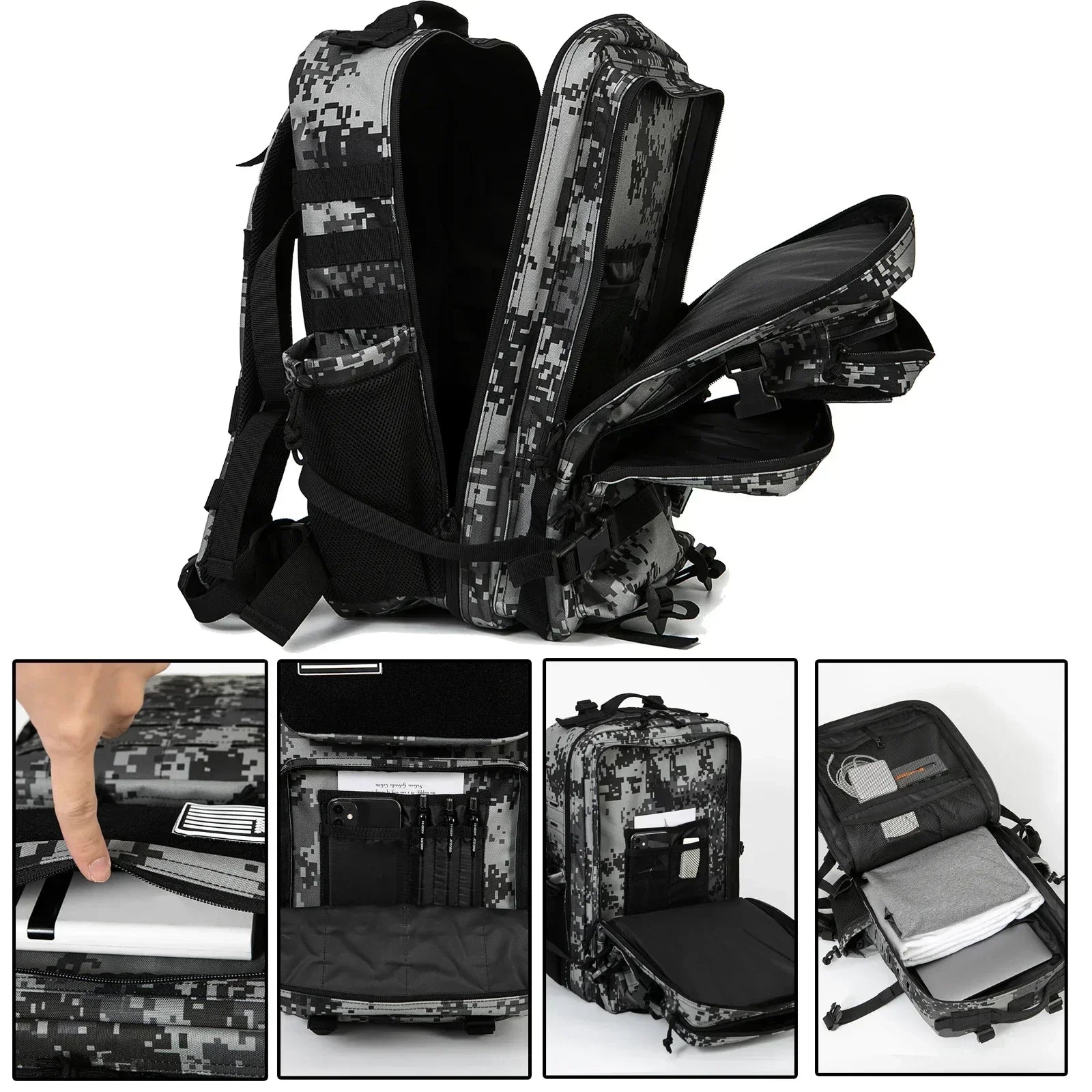 45L Tactical Backpack for Men and Women