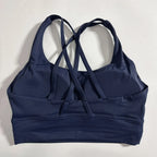 Solid Color Women Cross  Fitness sport Bra soft high strength Tight Top Comprehensive Training Gym Yoga Underwear With Chest Pad