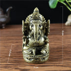 Ganesha Buddha Statue Elephant God Sculpture Ganesh Figurine Man-made Jade Stone Garden Home Decoration Accessories Statues Lootquake LLC