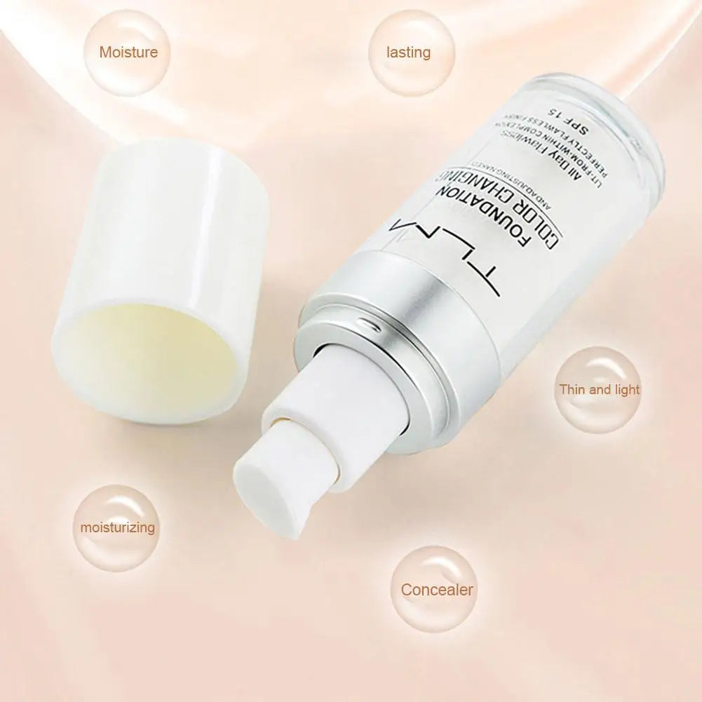Colour Changing Liquid Foundation Hides Wrinkles & Lines, SPF15 BB Cream Makeup Base Concealer Moisturizing Primer All Skin Tone Lootquake LLC