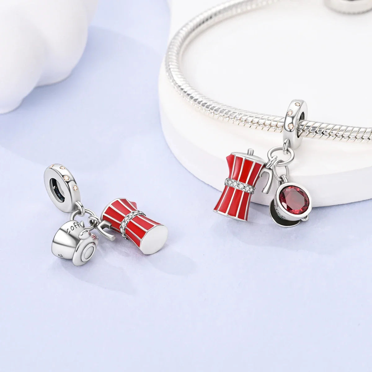 Coffee Cup Charms 925 Silver Beads For Woman Fit Original Bracelet Making Fashion Jewelry Lootquake LLC