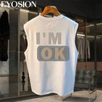 Men's Tank 2024 Summer Casual Fashion Sleeveless Cotton Top T-shirt Hip Hop Casual Letter Printed Round Neck Versatile Top 4XL Lootquake LLC