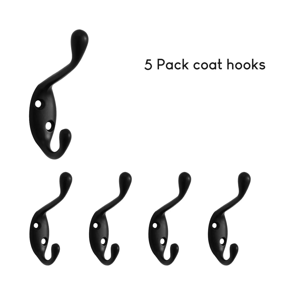 SARIHOSY 1/5Pcs Coat Towel Hook for Bathroom Hook Home Storage Wall Hooks Bathroom Kitchen Accessories Wall Hanger Lootquake LLC