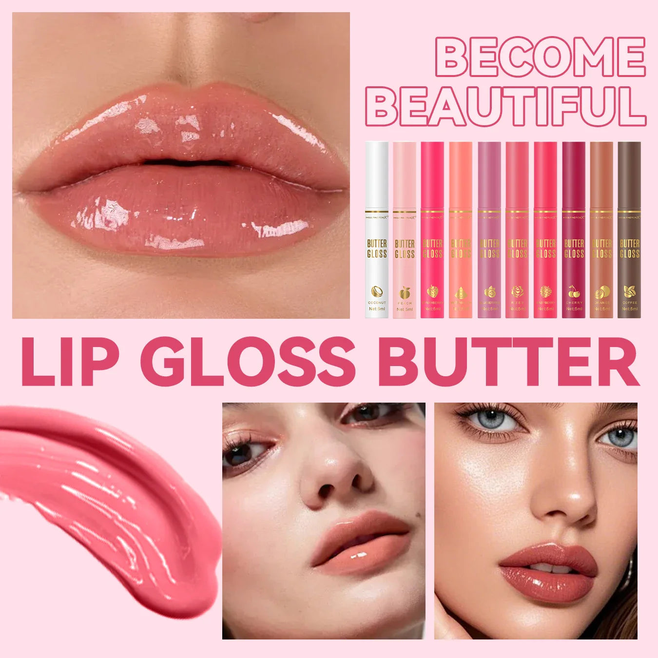 20pcs/box of 10 color moisturizing lip gloss - Long lasting moisturizing, glossy effect, essential for beauty care Lootquake LLC