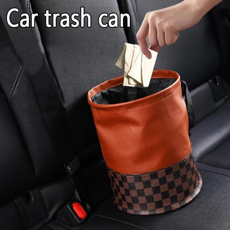 Car Mounted Foldable Garbage Bin with Multifunctional Storage Waterproof Back Mounted Large Capacity Garbage Bin Car Accessories