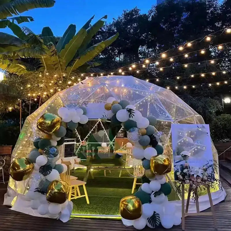 Garden Yard Glamping Dome Tent Inflatable Geodesic Dome Bubble Transparent Igloo Tent for Sale