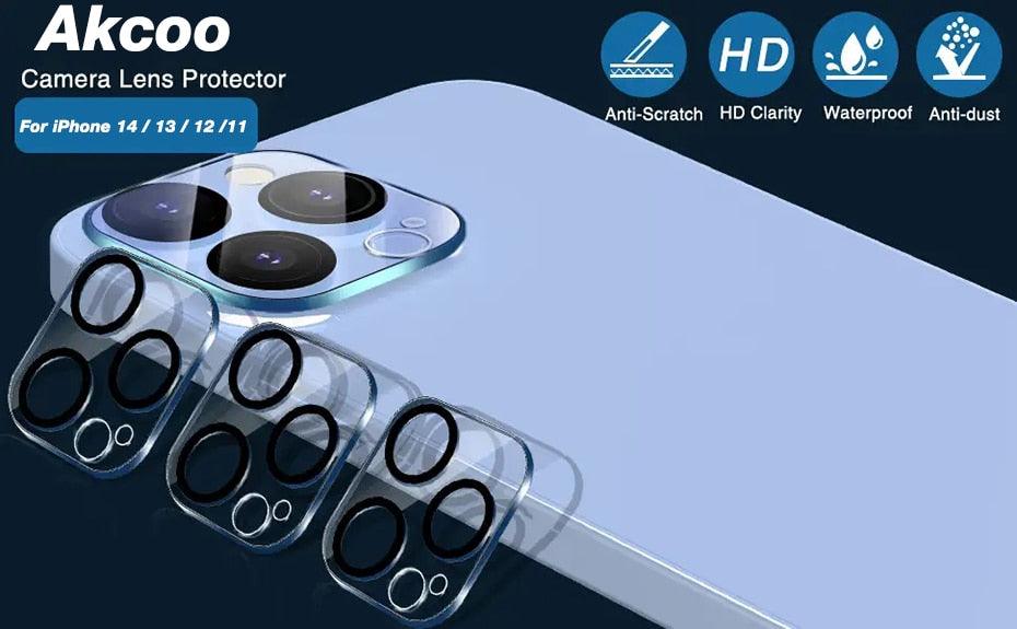 3PCS Pack Tempered Glass Camera Lens Protector for iPhone 14 Pro max 9H Hardness Scratch Resistant for iPhone 14 Plus 13 12 11 Screen Protector with Camera Lens Case Stevvex