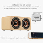 6W Wooden Bluetooth Speaker Portable Stereo HiFi Speakers TF Play Hand Free Call AUX Input Super Bass Loudspeaker Dual Subwoofer Lootquake LLC