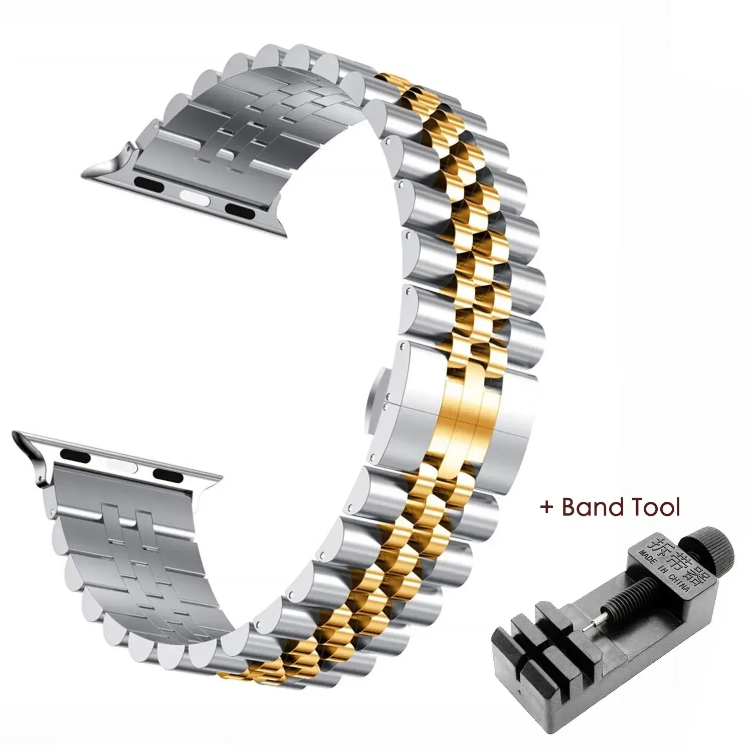 Apple Watch Stainless Steel Strap - Elegant Durable Design - SJB-DIAMOND ELITES