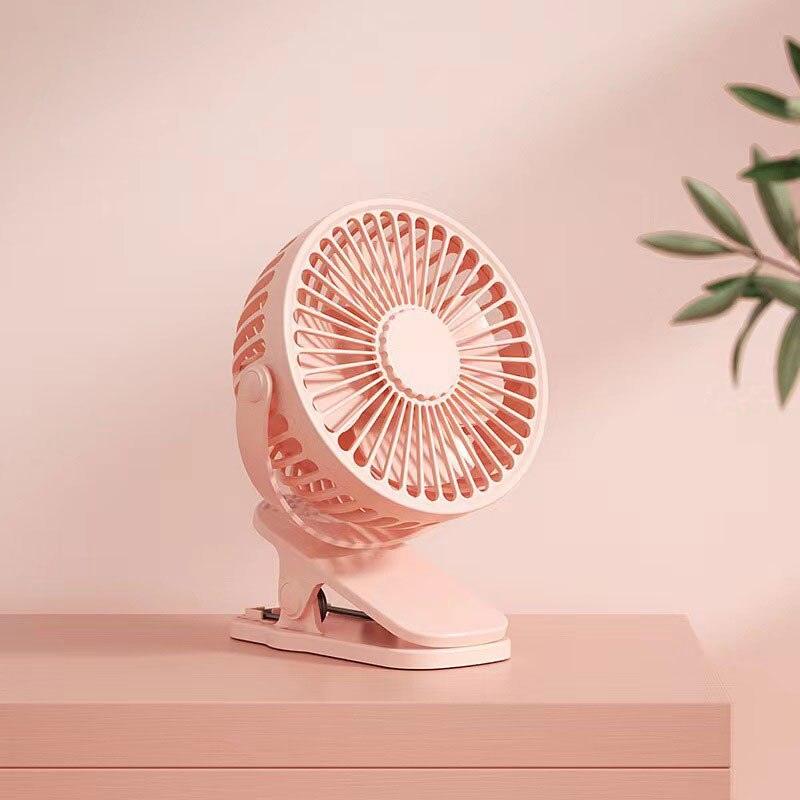 USB Mini Fan Mini Student Class Dormitory Quiet Office Desktop Clip Charging Fan Ultra Long Range Silent Clip Fan Rechargeable Fan with 3 Speeds Strong Clamp 360°Rotate Personal Fan for Office Home Stevvex