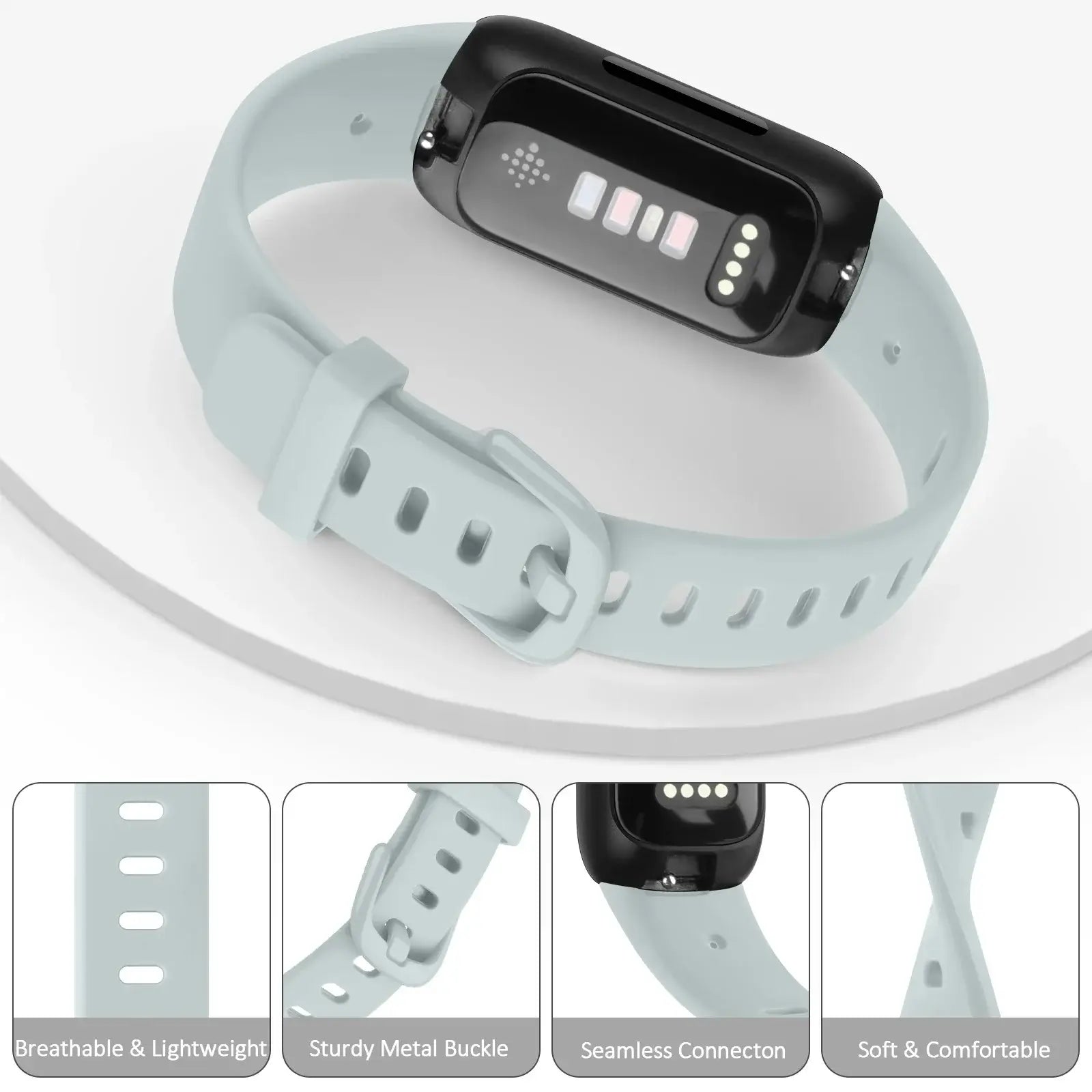 Fitbit Inspire 3 Silicone Band – Soft Waterproof Strap - SJB-DIAMOND ELITES