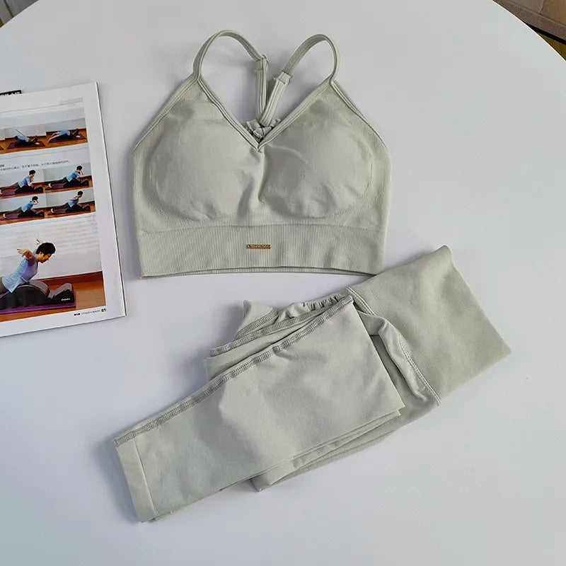 Women's Seamless High Waist Yoga Gym Set THRIXINE