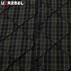 Plaid Spliced Fake Two Pieces Shirts Mens High Street Spring Loose Single Breasted Long Sleeve Lapel Shirts Shirts Men Lootquake LLC