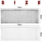 Halloween Decoration Black White Creepy Cloth Spooky Gauze Fabric Window Door Cover Scary Party Horror House Props Hallow Favors Lootquake LLC