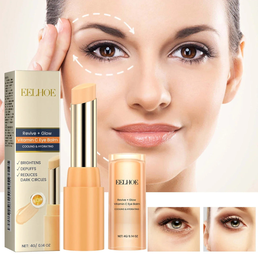 Vitamin C Eye Cream Stick Anti-Wrinkle Moisturizing Balm Eye Bag Removal Dark Circles Reduce Fine Lines Anti Puffiness Eye Cream Lootquake LLC