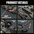 Military WW2 MOC Leopard 2A7 Army Main Battle Tank Soldiers Building Blocks Bricks M1 T90M Tank Set For Children Boys Gifts Lootquake LLC
