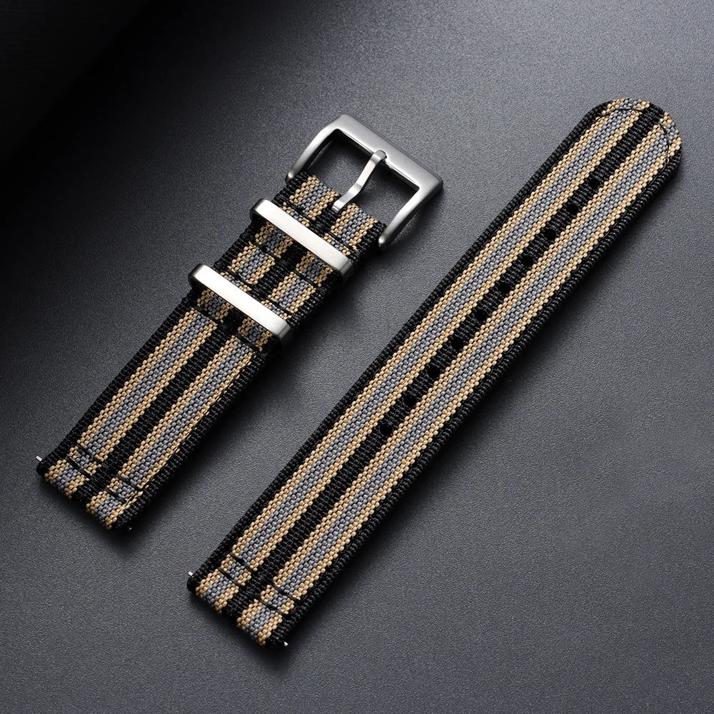 Amazfit Nylon Ribbed Watch Band Quick Release Sport Strap For Smartwatch