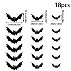 Funny Spooky Halloween Bat Decorations with Eyes Trick or Treat Bats Wall Decor Realistic Simulation Bat Pendant Halloween Party Lootquake LLC