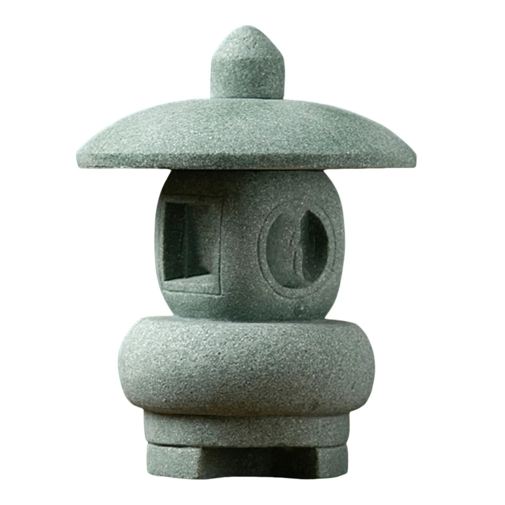 Chinese Pagoda Statue Miniature Sandstone Sculpture Asian Decor for Outdoor Car  Landscape Decor Lootquake LLC