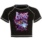 Women's Y2K Gothic Cartoon Print T-Shirt Trendy