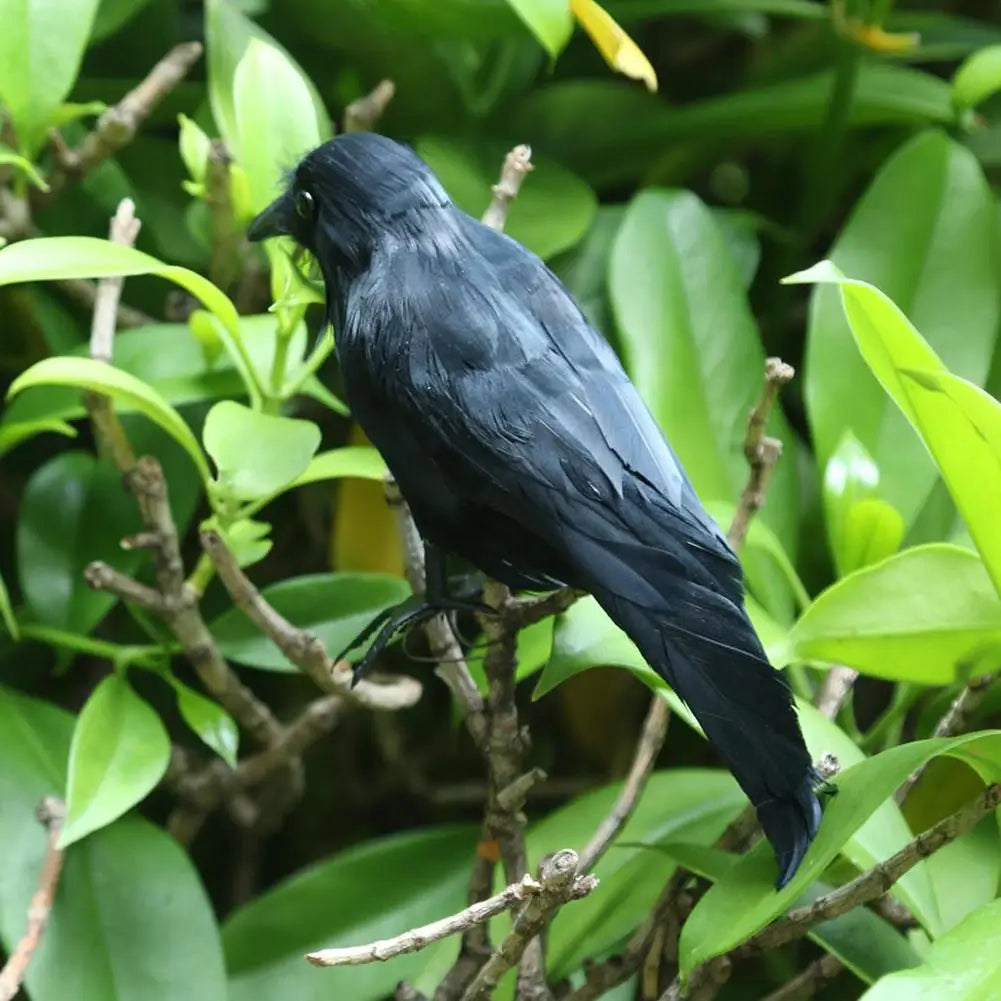 Halloween Decoracion Simulation Black Crow Raven Bird Repellent Pest Control Pigeon Repellent Event Party Bar Decoration Lootquake LLC