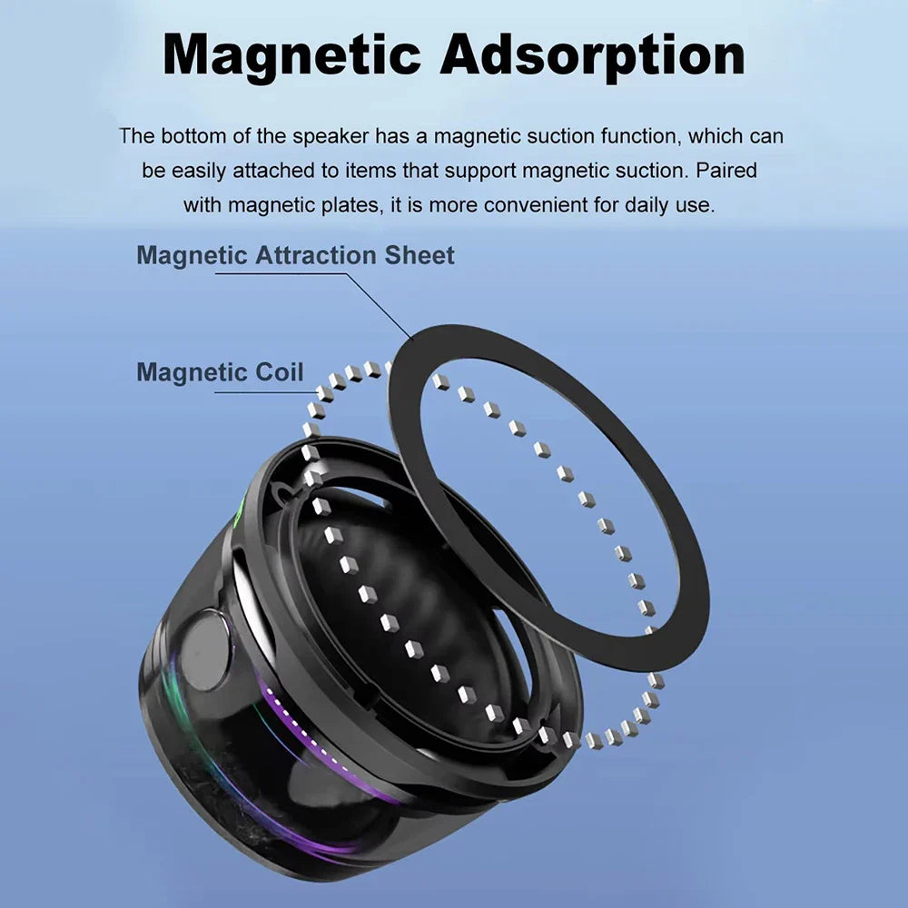 Mini Portable Bluetooth Speaker G200 RGB Color Light Magnetic Speaker BT5.3 Small Sound Box Phone Holder Wireless Loudspeaker Lootquake LLC