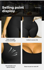 Seamless One-Piece Short Yoga Sportswear THRIXINE