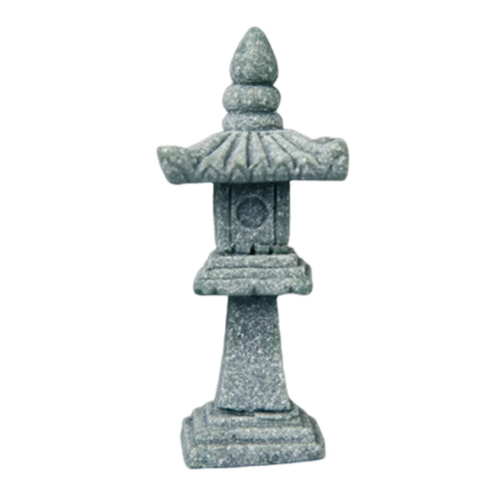 Chinese Pagoda Statue Miniature Sandstone Sculpture Asian Decor for Outdoor Car  Landscape Decor Lootquake LLC