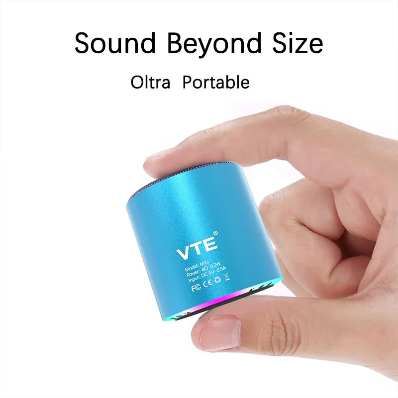 Wireless Speaker Portable Bluetooth 5.3 RGB Light Music Player Long Play TWS Connectivity Mic Subwoofer Mini Outdoor Bass Sound Lootquake LLC