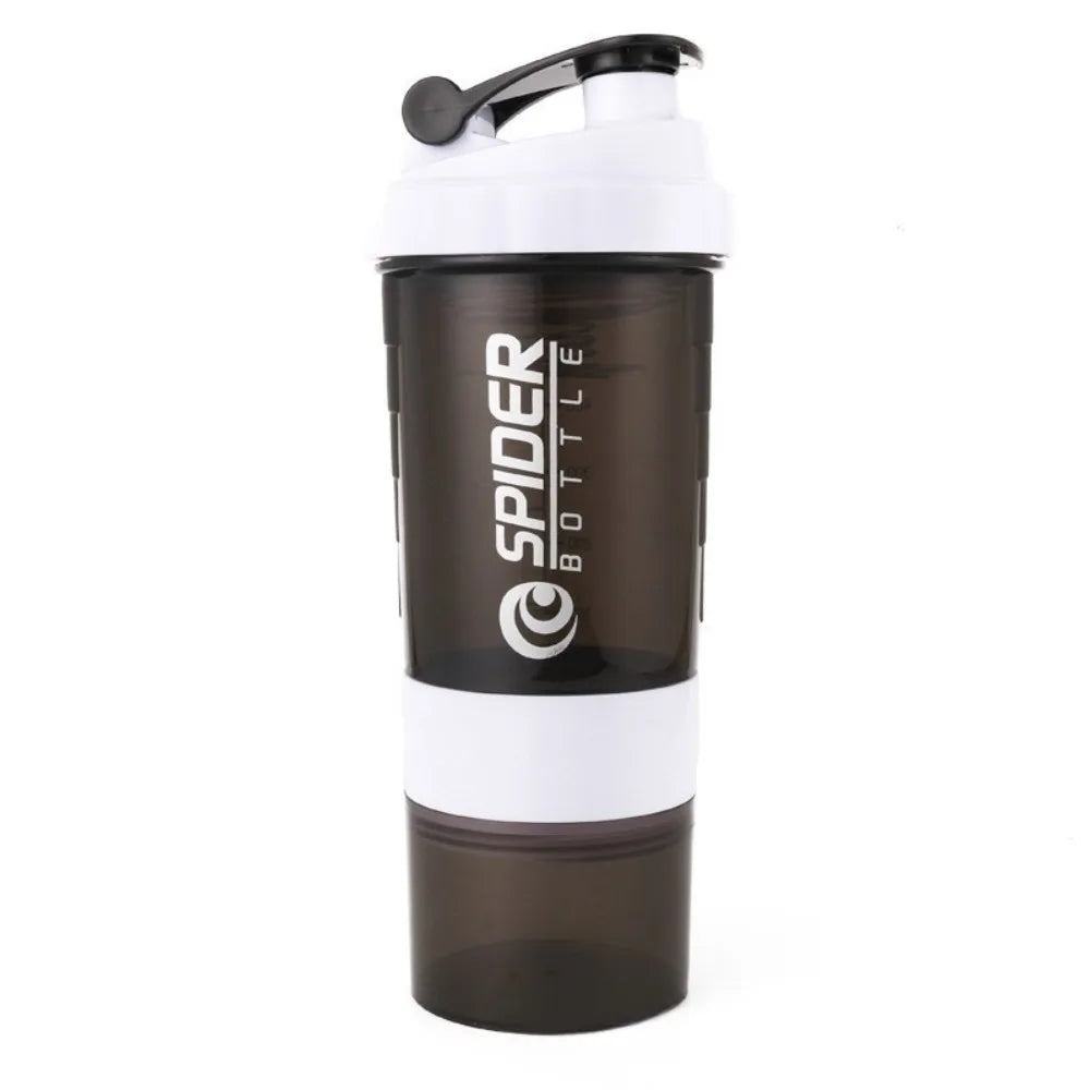 3 Layers Shaker Protein Bottle Powder Shake Cup Water Bottle Plastic Mixing Cup Body Building Exercise Bottle Lootquake LLC