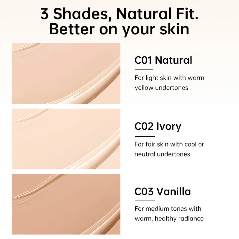 Catkin Phoenix Cushion Foundation Full Coverage, Sheer Satin Finish, Refill Included, Light Beige Lootquake LLC