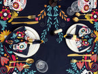 Mexican Sugar Skull Day of The Dead Waterproof Tablecloth Fiesta Decor Dia De Los Muertos Tablecloth Halloween Decorations Lootquake LLC
