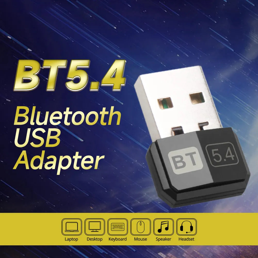USB Bluetooth 5.4 5.3 Dongle Adapter for PC Speaker Wireless Mouse Keyboard Music Audio Receiver Transmitter Drive free Lootquake LLC