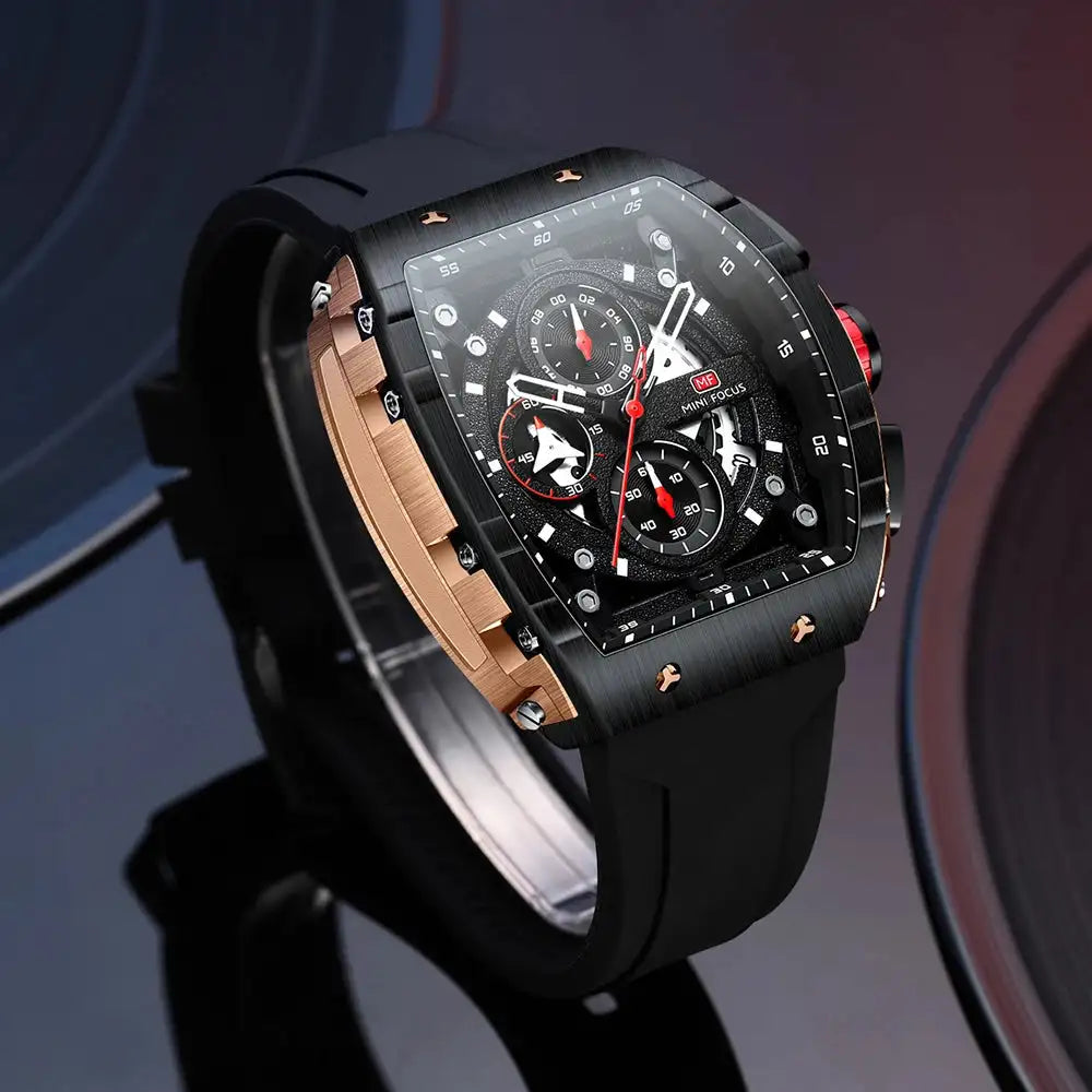 Sports Mens Watches Top Brand Luxury Waterproof Quartz Watch for Men Silicone Strap Fashion Wristwatches Relogio Masculino 0399G