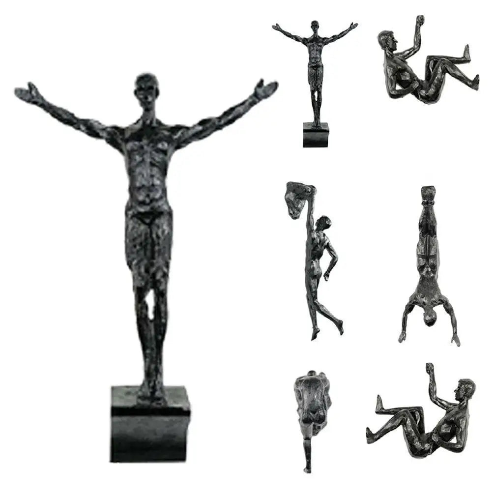 2024 Christmas Modern Simplicity Athlete Resin Sculpture Creative Climbing Man Wall Sculptures Hand-Finished For Wall Art Statue Lootquake LLC