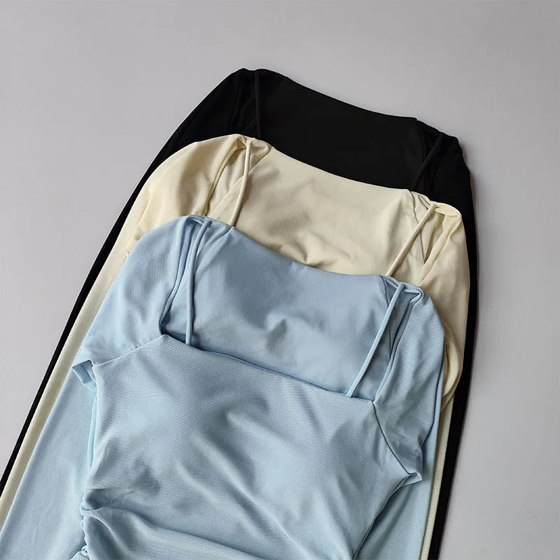 Mesh-Splice Slim Fit Yoga Top THRIXINE