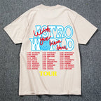 New Summer Hip Hop T Shirt Men Women Cactus Jack Harajuku T-Shirts WISH YOU WERE HERE Letter Print Tee Tops Lootquake LLC
