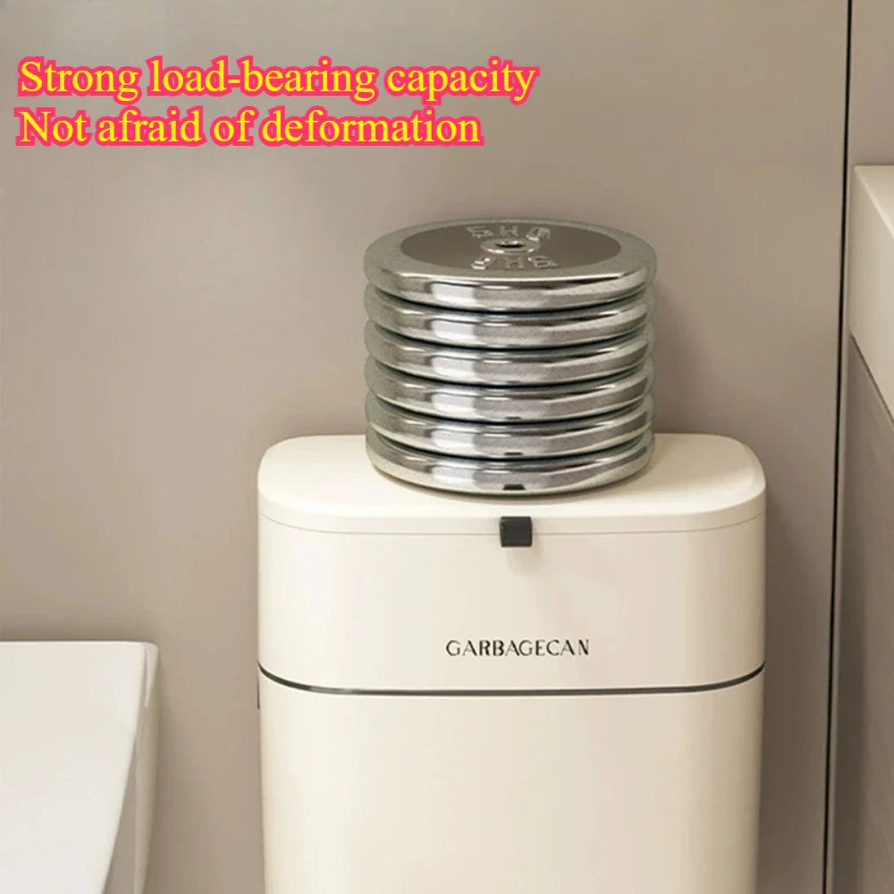 Fashionable Household Garbage Bin Hanging Garbage Bin Large Capacity Square Design Toilet Garbage Bin Convenient Clamshell Cover
