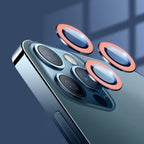 9H Tempered Glass Camera Cover Screen Protector Metal Individual Ring For iPhone Phone Glitter Camera Lens Protector Film For iPhone 14 13 12 11 Pro Max Luminous Lens Metal Glass Protective Cover Stevvex