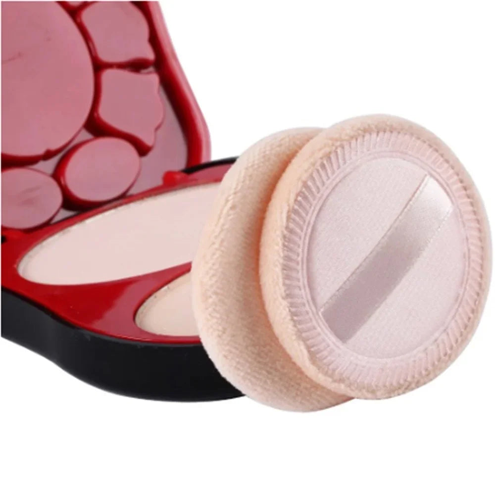 6pcs Round Facial Powder Foundation Puff ,Portable Soft Cosmetic Puff For Makeup Application, Beauty Tool Essential Make Up Lootquake LLC