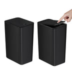 Bathroom Trash Can-10L Small Garbage Can with Press Top Lid for Toilet,Bedroom,Living Room – Plastic Wastebasket with Pop-up Lid Lootquake LLC