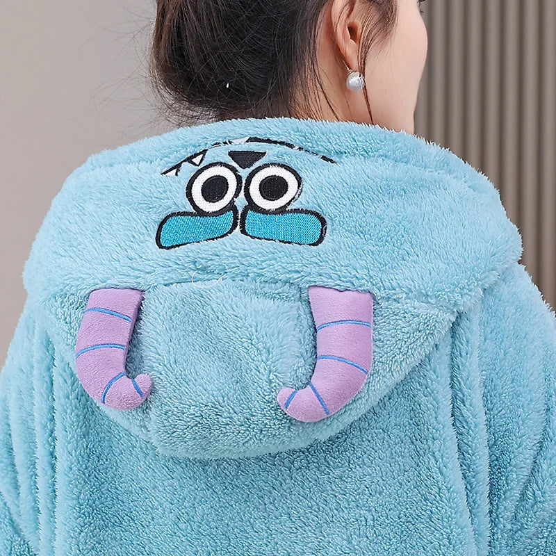 Sleepwear Animal Cosplay Pajamas Nightwear Robes Flannel Nightdress Women Coral Fleece Warm Nightgowns Plush Warm Thicken Lootquake LLC