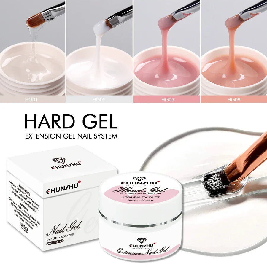 30ML Hard Gel For Nail Extension Milky White Builder Constructor Gel Self Leveling Reinforcement Nail Gels Camouflage Manicure Lootquake LLC