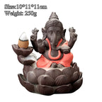 Sandstone Crafts Sculpture, Sitting Meditation, Buddha Statue, Elephant Ganesha Sculpture, Incense Burner, Feng Shui Decoration,