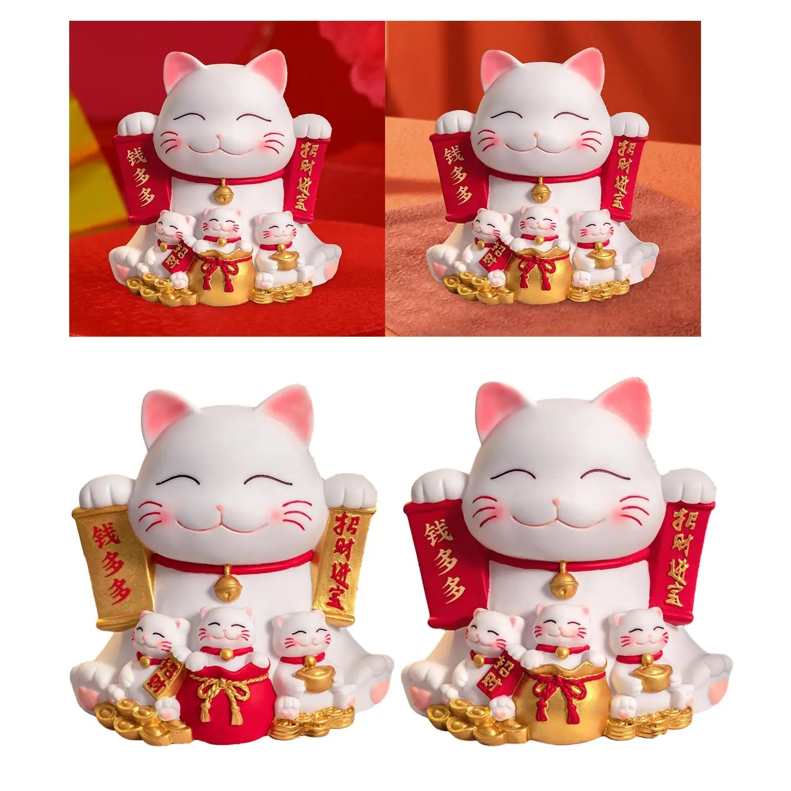 Maneki Neko Cat Piggy Bank Animal Statue Cat Figurine Piggy Bank for Chinese New Year Gift Home Decoration Easter Gifts Kids Lootquake LLC