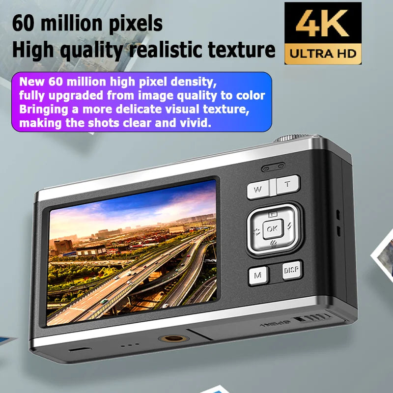 K23 0GB-128GB Dual screen digital camera 4K telescopic lens 16x optical zoom waterproof camera selfie beauty home camera Lootquake LLC