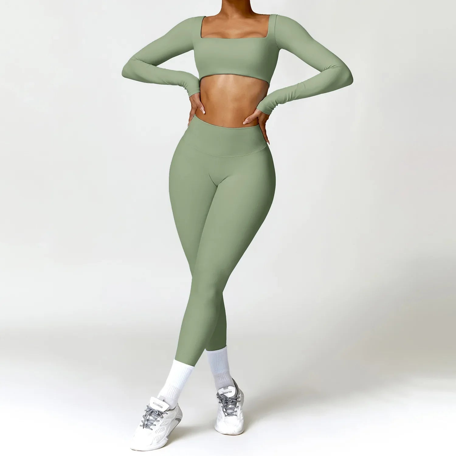ElevateFit 2-Piece Yoga Ensemble: Comfort Meets Style THRIXINE