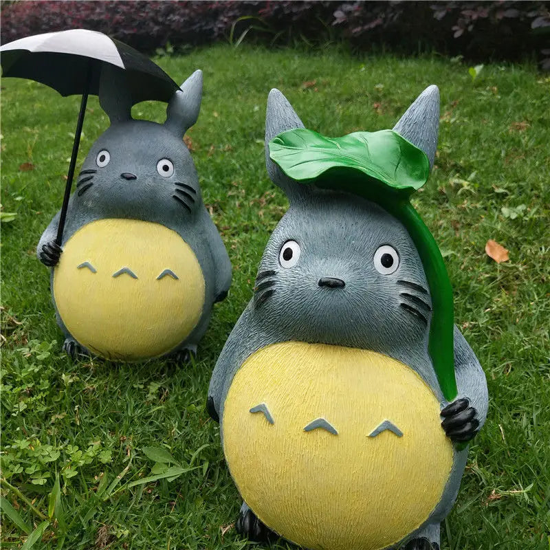 Large Garden Statue Cartoon Anime Totoroed Sculpture Creative Kawaii Miyazakis Hayaos Totoros Resin Figurines Garden Home Decor