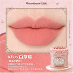 Flower Knows Strawberry Cupid Cake Lip Cream Lip Mud Matte Moisturizing Lipstick Silky Smooth Lip Makeup Professional Cosmetics