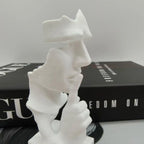 Sixiangjia Statue, Silence Is Golden Abstract Art Statue, 3D Printing Durable Plastic, Modern Plastic Home Sculpture, Simple Design High-Quality Ornaments, Home Office Desktop Decorations, Christmas Easter Halloween Creative Lootquake LLC